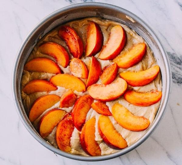 Homemade pie with fresh nectarines