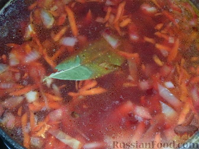 Borscht with chicken and sour cream